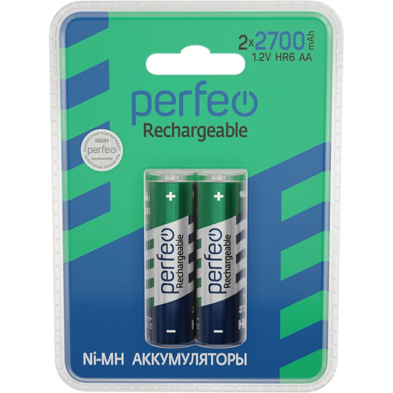 Аккумулятор Perfeo AA2700mAh/2BL Пластик внешний аккумулятор perfeo