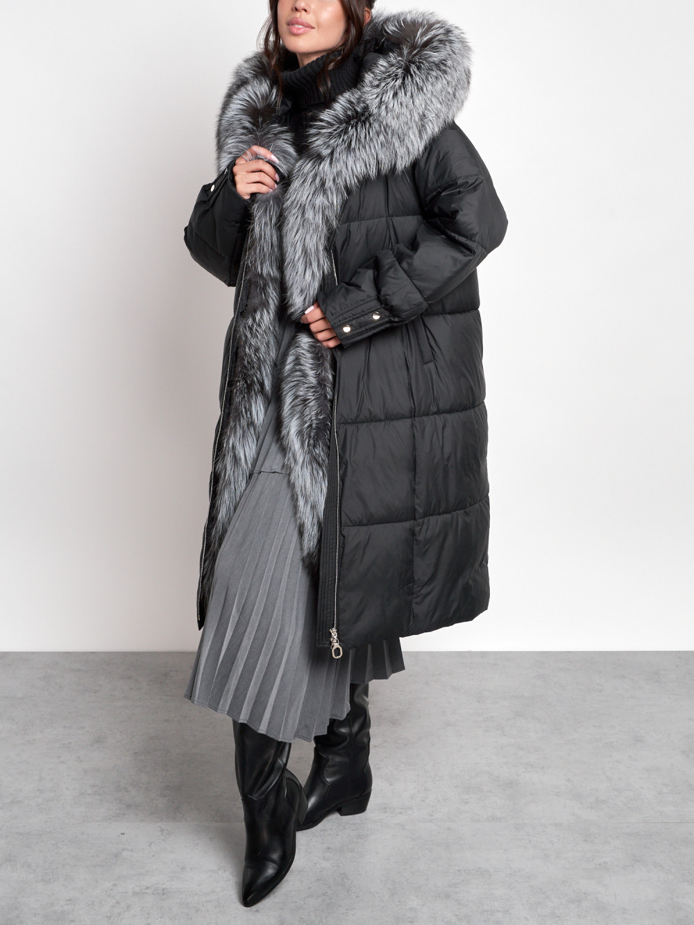 Пальто женское NoBrand AD133156 черное XL