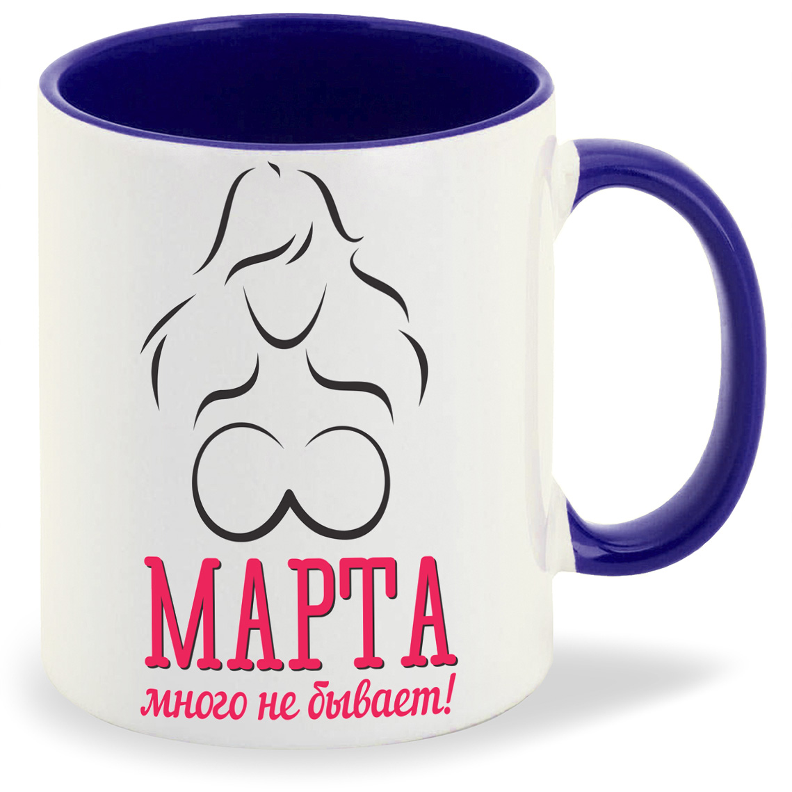 

Кружка CoolPodarok 8 марта много не бывает, 8 марта много не бывает