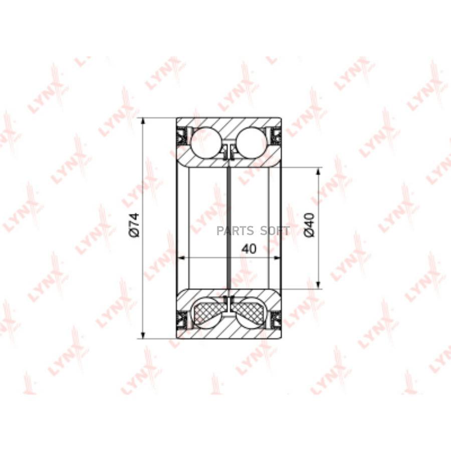 

Подшипник ступицы передний (40x40x74) VW Golf IV 1.8T GTI 01-05, AUDI S3 99-03 / TT 1.8T 9