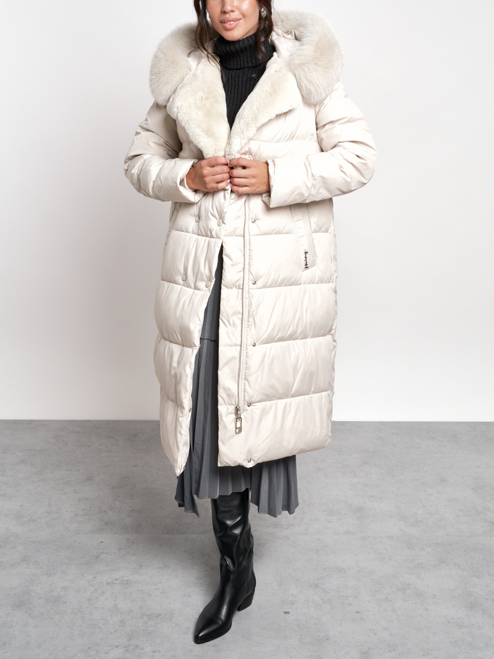 

Пальто женское NoBrand AD133203 белое 3XL, Белый, AD133203