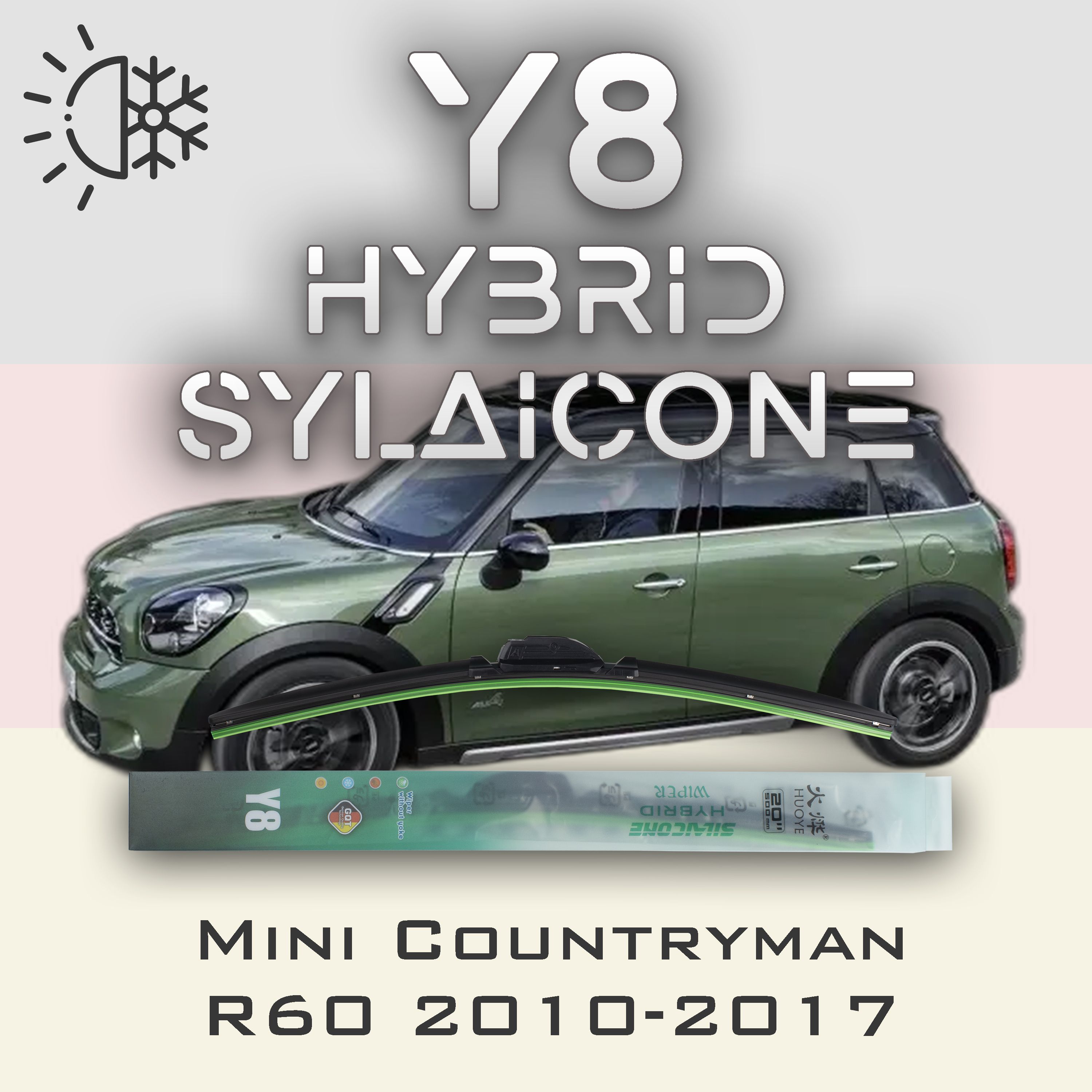 

Комплект щеток стеклоочистителя HUOYE Y8-Mini Countryman R60 2010-2017, Y8