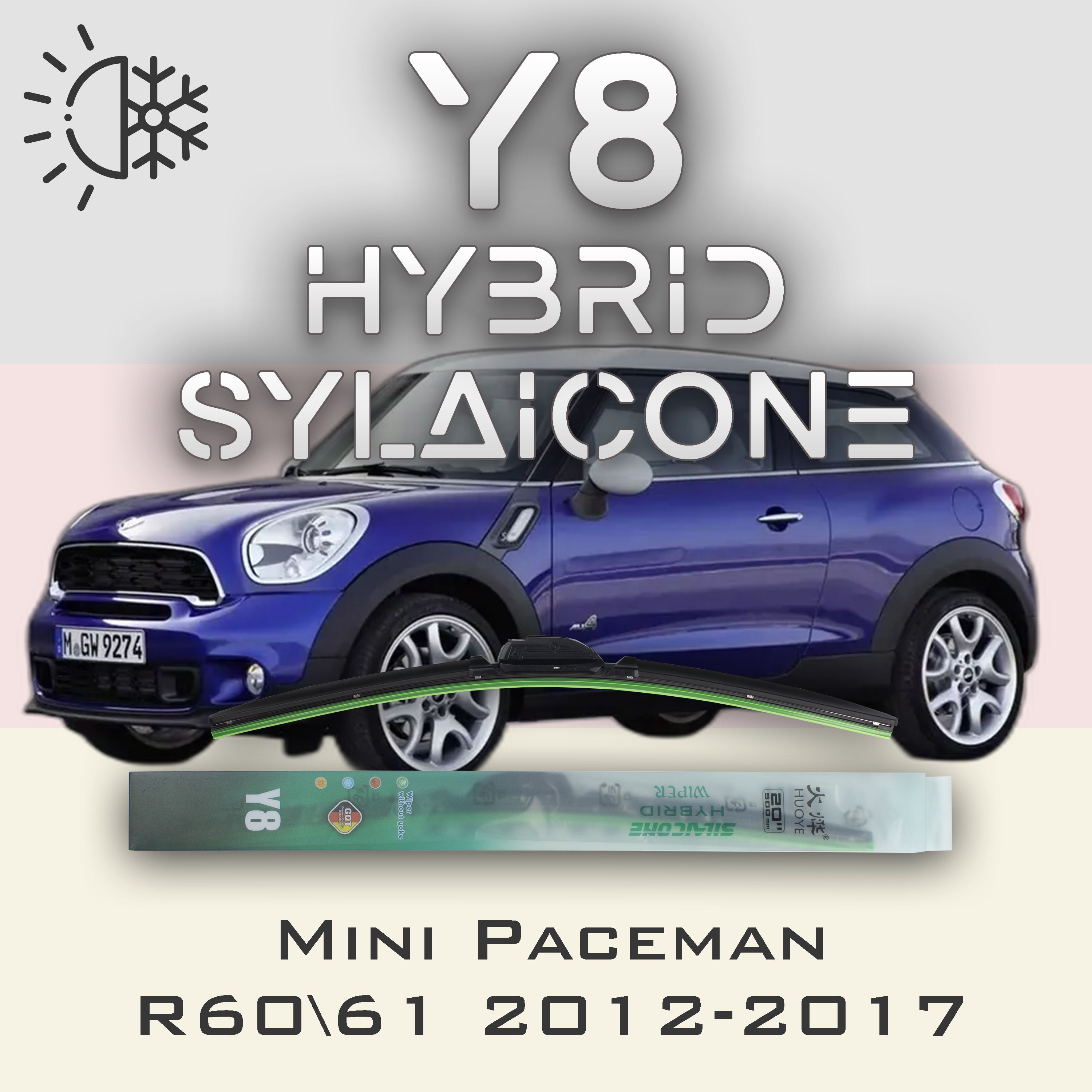 

Комплект щеток стеклоочистителя HUOYE Y8-Mini Paceman R60\R61 2012-2017, Y8