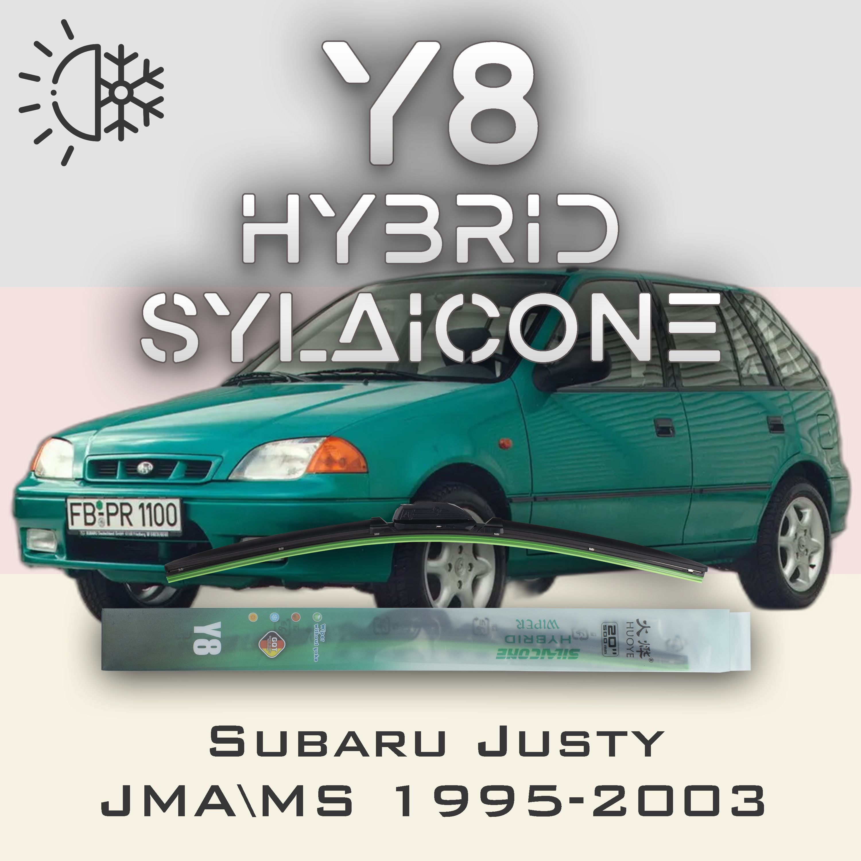 

Комплект щеток стеклоочистителя HUOYE Y8-Subaru Justy JMA\MS 1995-2003, Y8