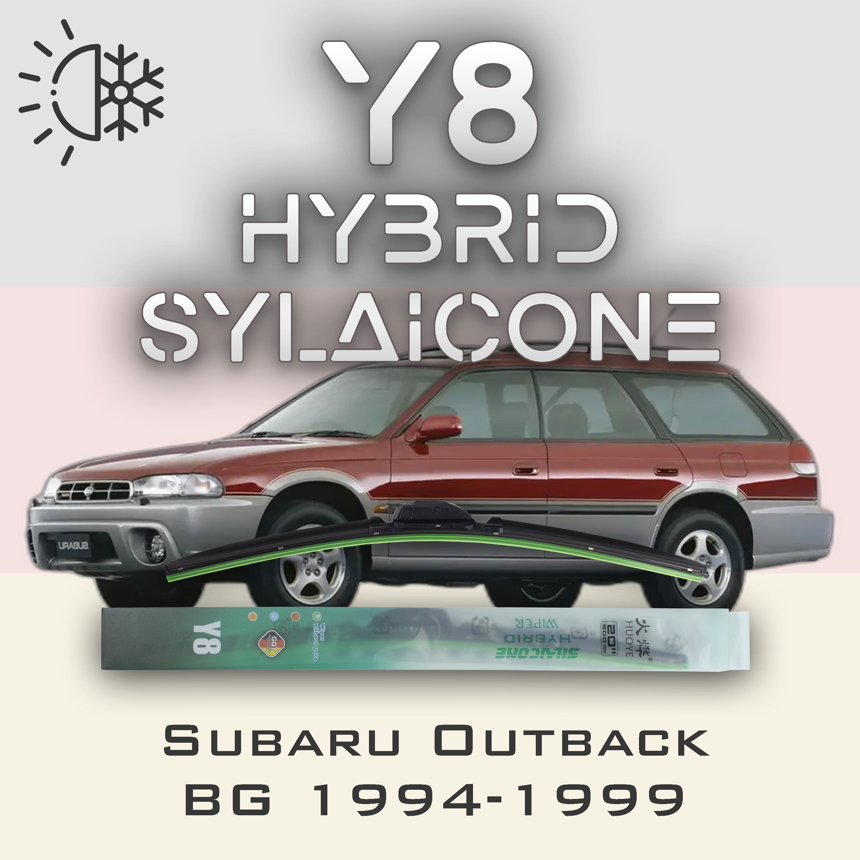 

Комплект щеток стеклоочистителя HUOYE Y8-Subaru Outback BG\BK\BK11 1994-1999, Y8