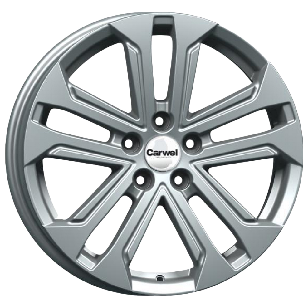 

Диск литой R18 7J 5x114.3/66.6 ET37 Carwel Витус 244 SB 00118237, Серебристый