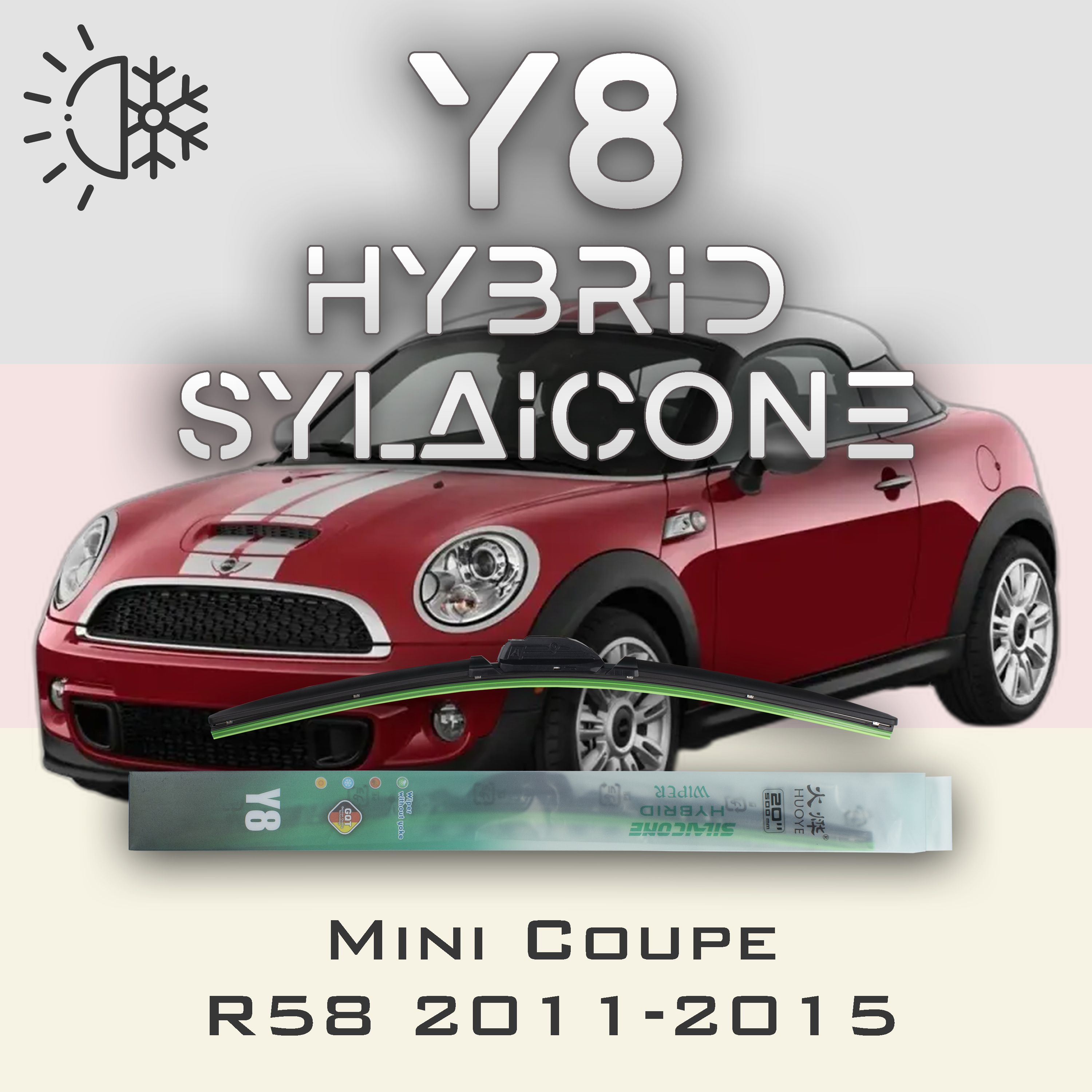 

Комплект щеток стеклоочистителя HUOYE Y8-Mini Coupe R58 2011-2015, Y8