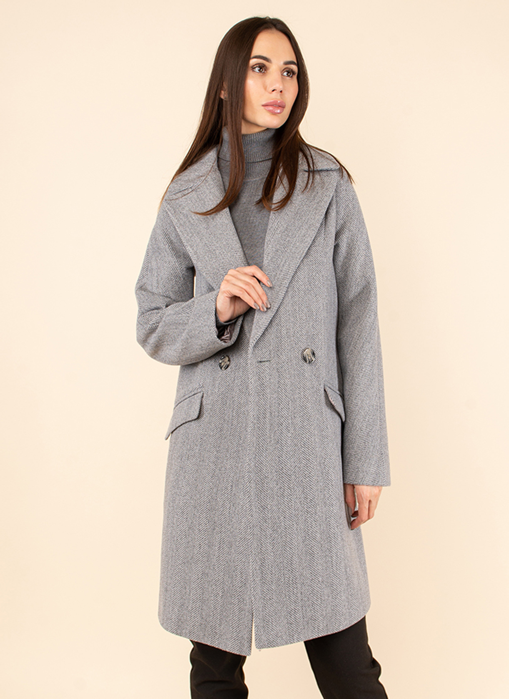 

Пальто женское Каляев 52541 серое 46, 52541