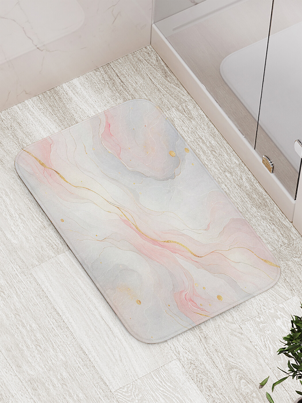 Коврик для ванной и туалета JoyArty Розовый мрамор bath_sd1892 1199₽