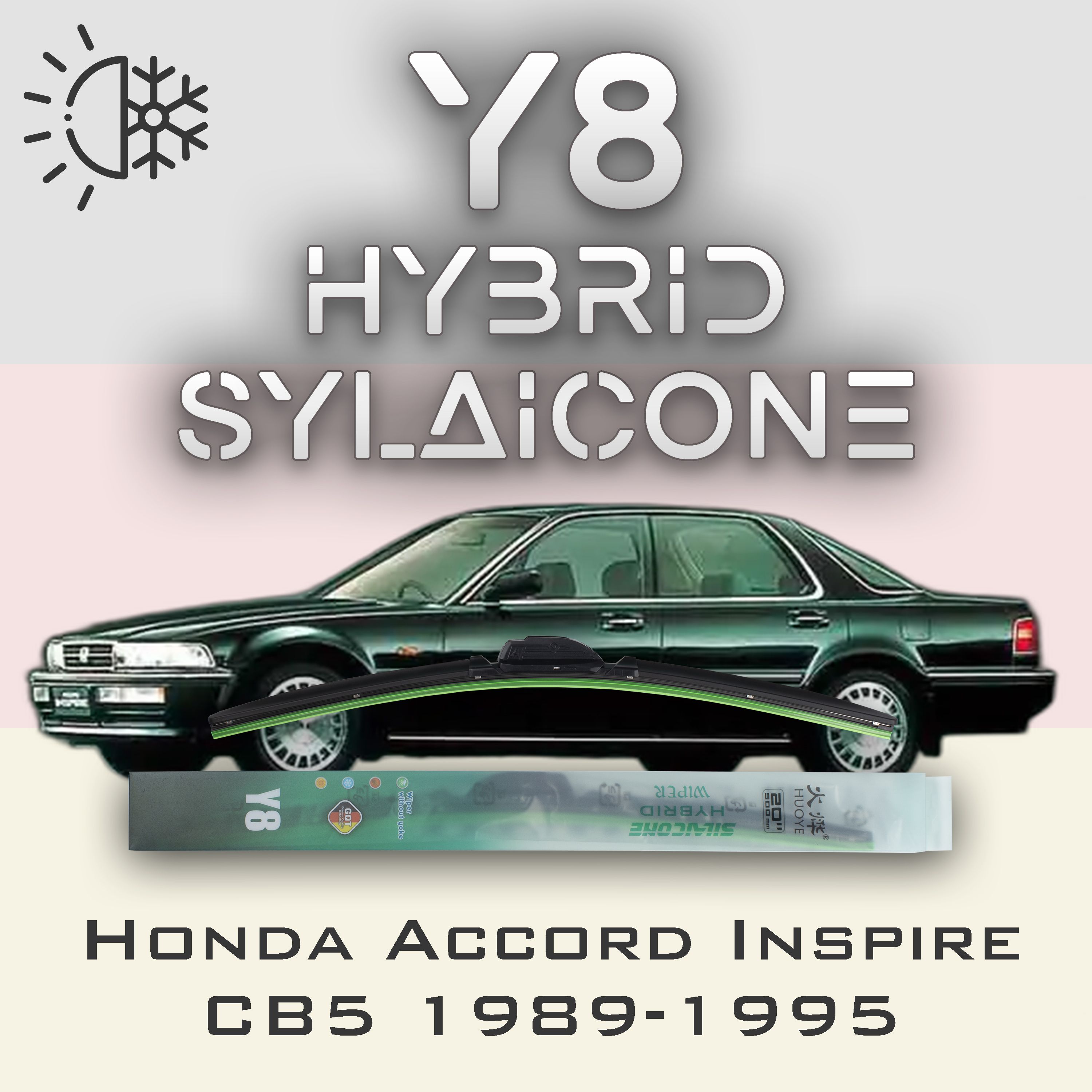 

Комплект щеток стеклоочистителя HUOYE Y8-Honda Accord Inspire CB5 1989-1995, Y8