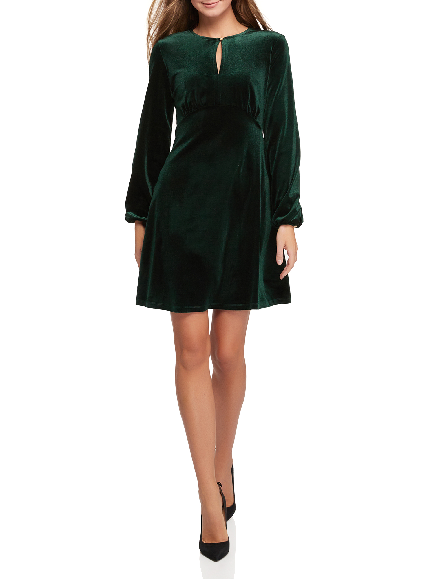 Платье женское oodji 14001249-1 зеленое XS