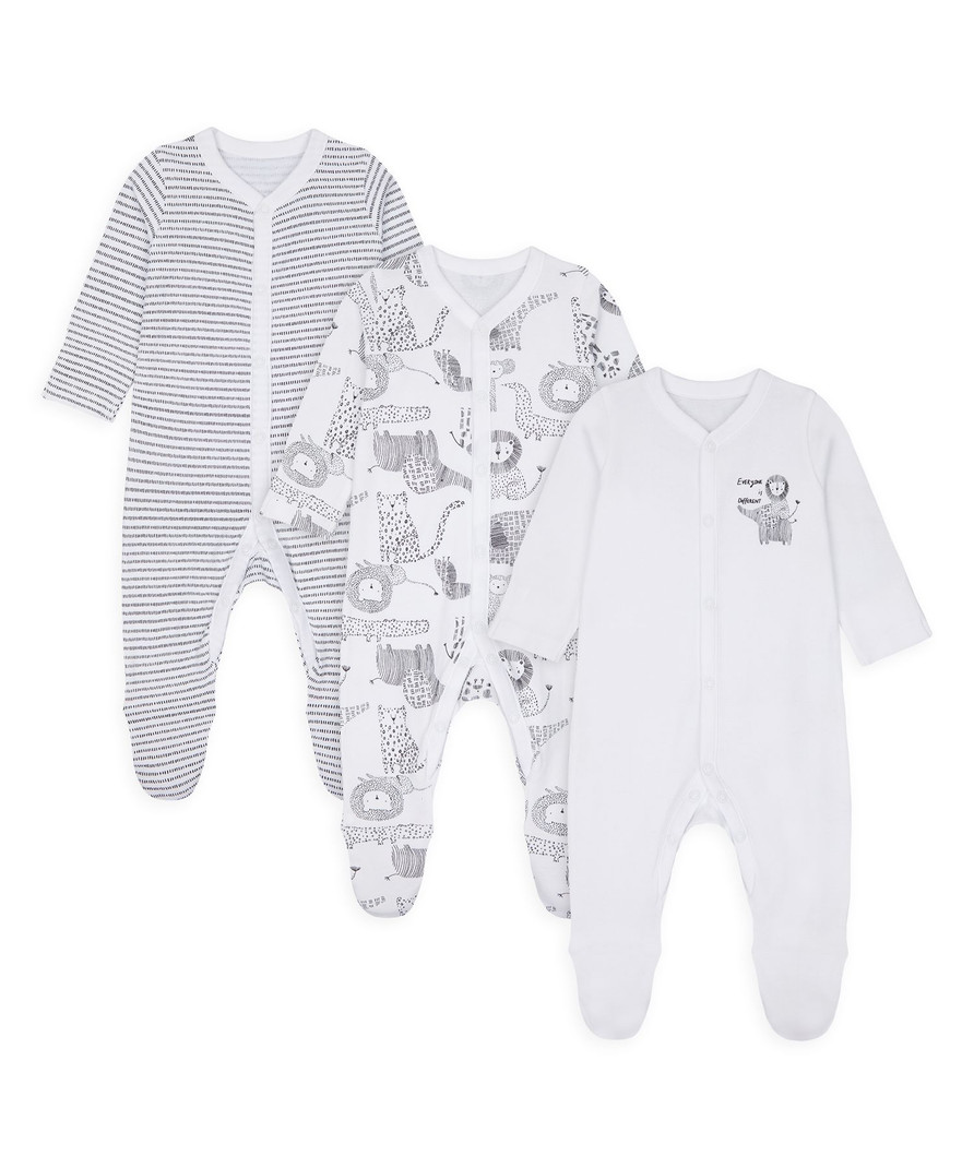 

Комбинезон детский Mothercare MC-YA059, белый, 50, 3 шт, MC/YA059