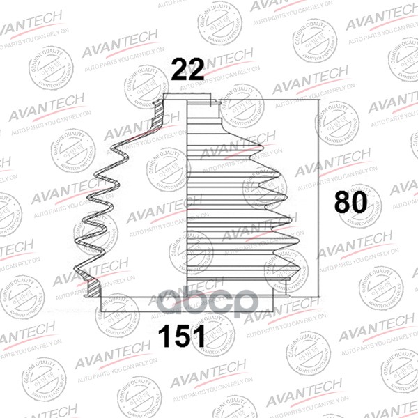 

Пыльник Привода Avantech AVANTECH арт. BD0507