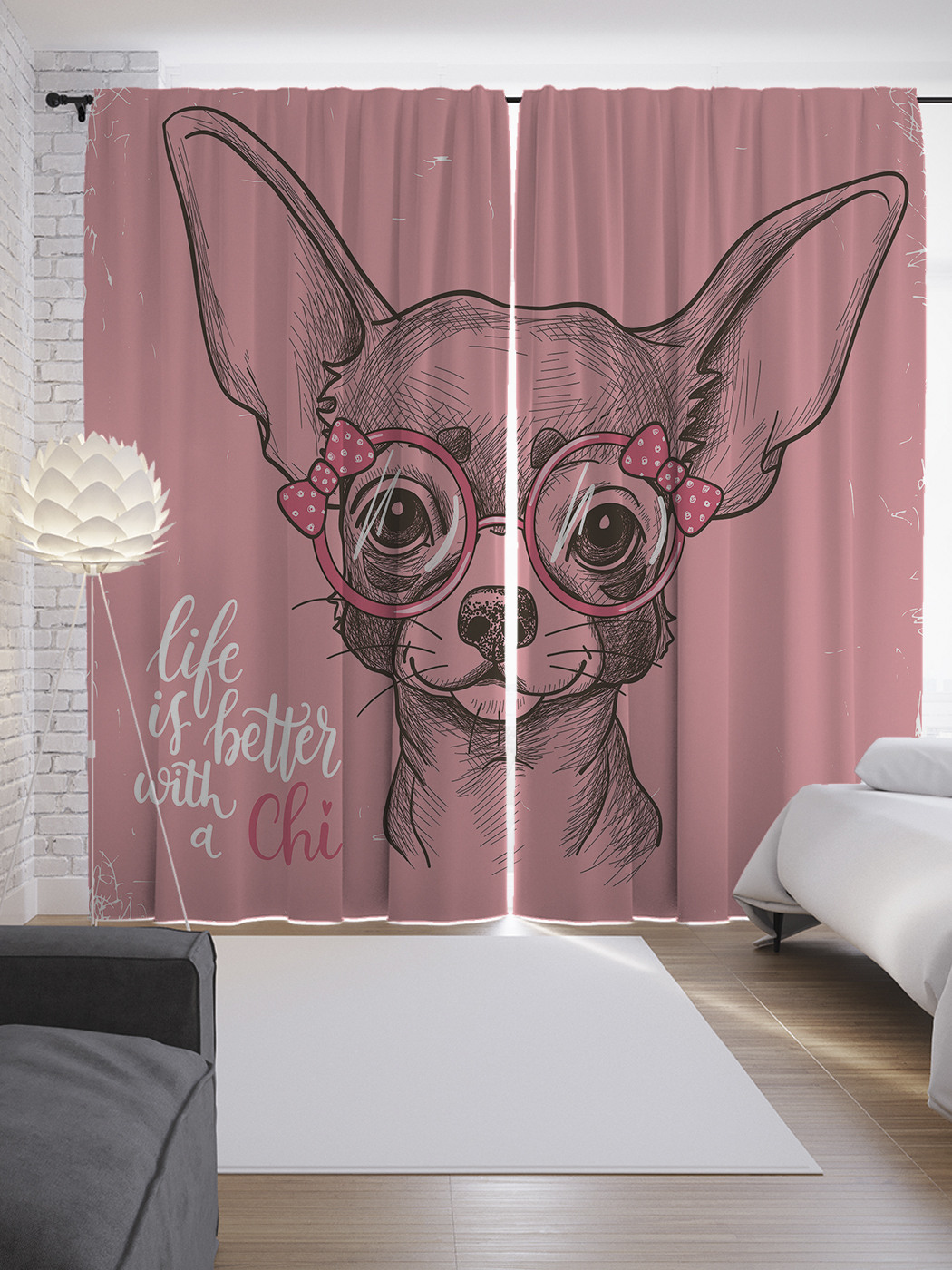 

Шторы JoyArty с фотопечатью "Эскиз чихуахуа" из сатена, 290х265 см, Эскиз чихуахуа
