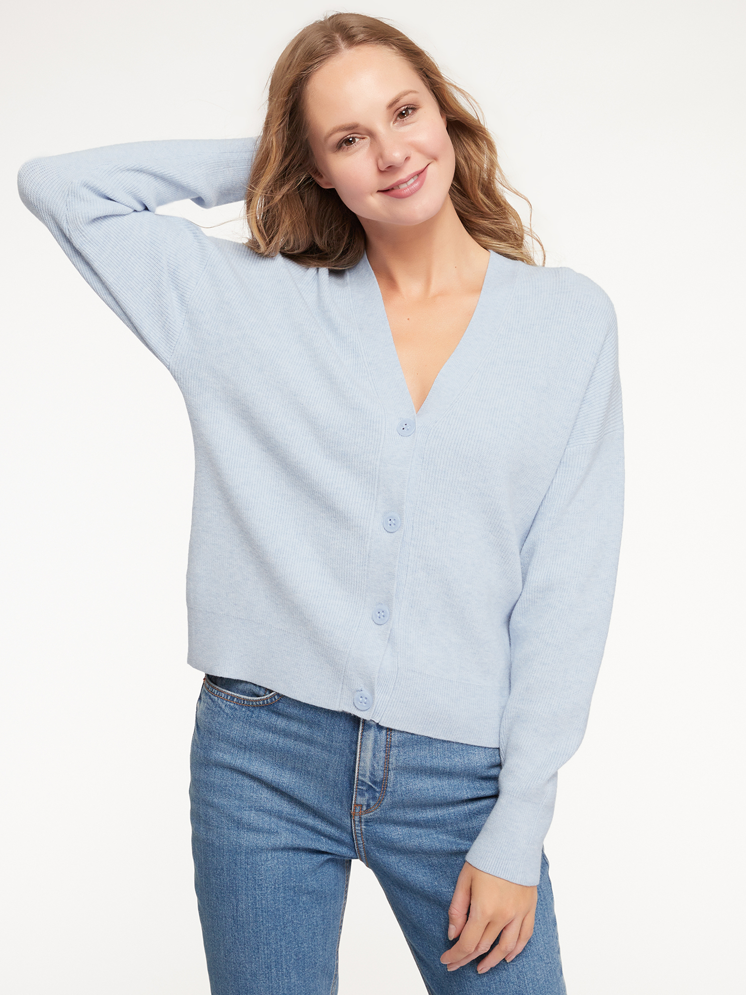 

Кардиган женский oodji 63212609 синий 2XL, 63212609