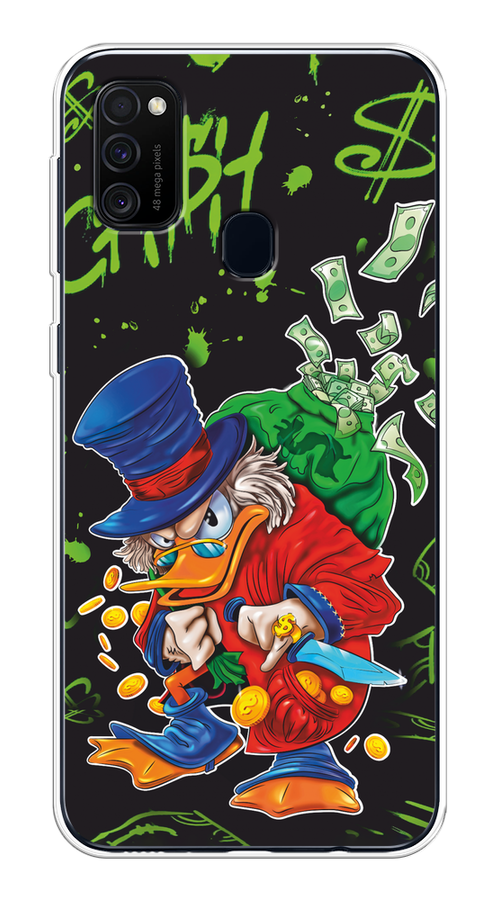 

Чехол на Samsung Galaxy M21/M30s "Скрудж Макдак с мешком денег", Красный;синий;зеленый;черный, 29750-1