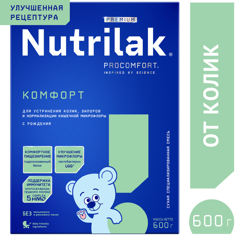 Смесь сухая Nutrilak Комфорт, с рождения, 600г