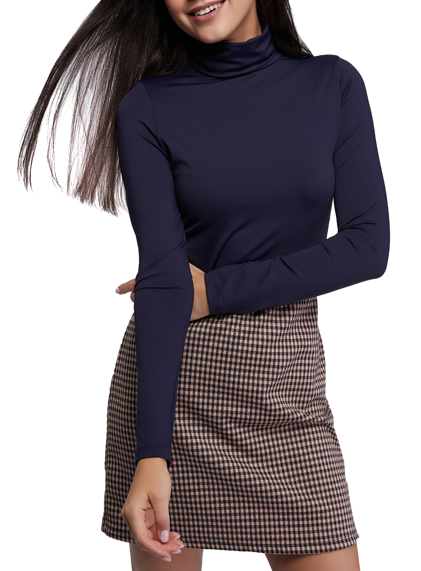 

Водолазка женская oodji 15E11001-3B синяя L, 15E11001-3B