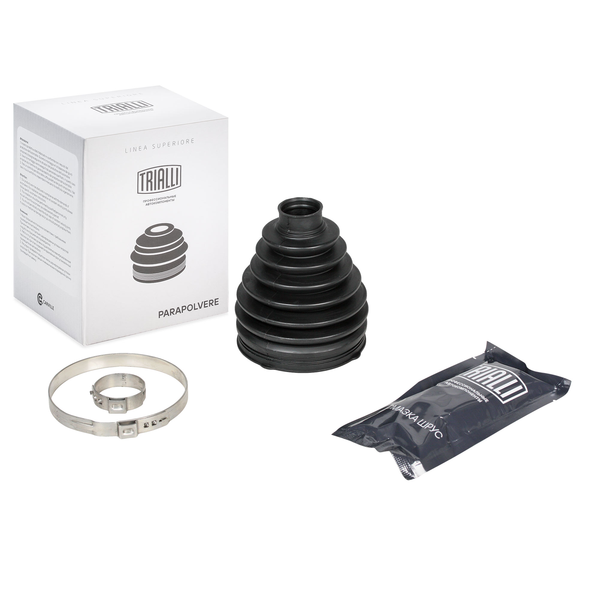 

TRIALLI Пыльник ШРУСа для ам Mazda 3 (BK) (03-) (наруж.компл: хомутысмазка) (TPEE) (FG 250