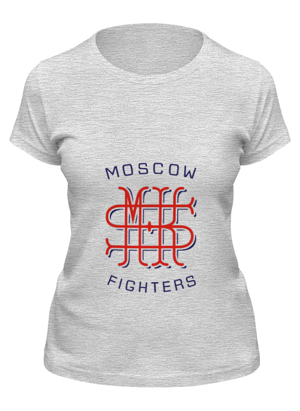 

Футболка женская Printio Moscow fighters серая M, Серый, Moscow fighters