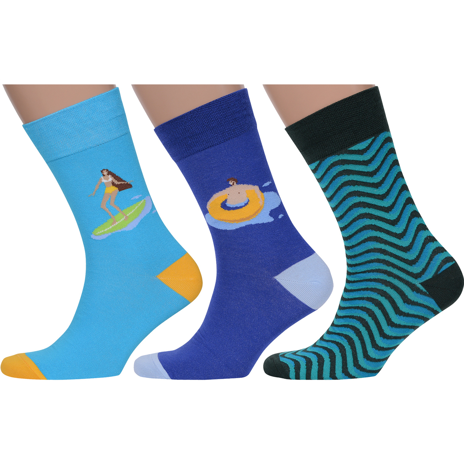 

Комплект носков мужских MoscowSocksClub msk3-М29 разноцветных 25, msk3-М29