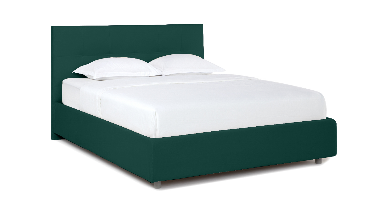 

Двуспальная кровать Askona Greta + основание с ламелями 160*200 тк. Sky Velvet 42, Зеленый, Greta