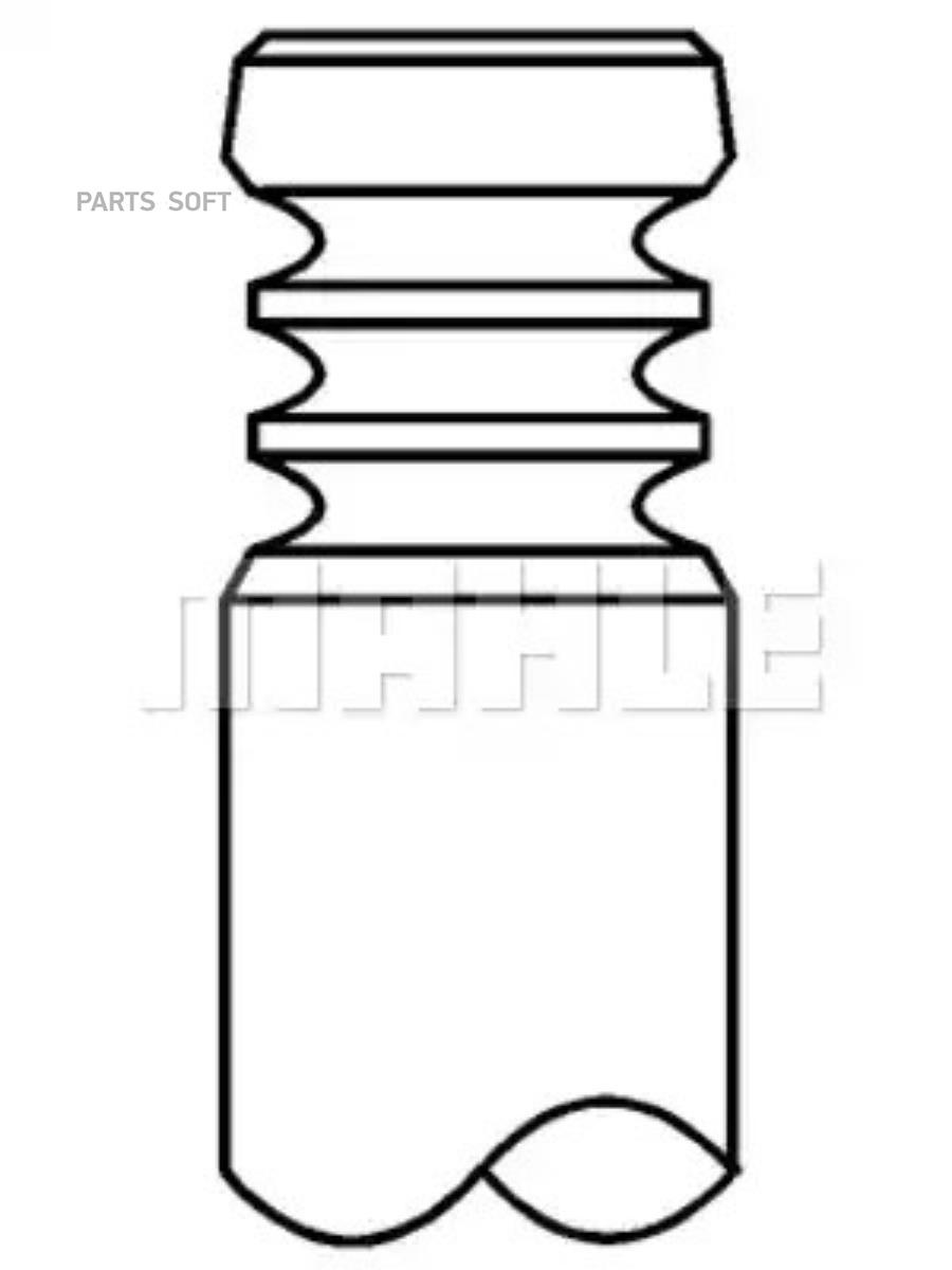 

MAHLE 227VA30911000 227 VA 30911 000_клапан выпускной 46x9x153.6 с 3 канавками MAN D2866