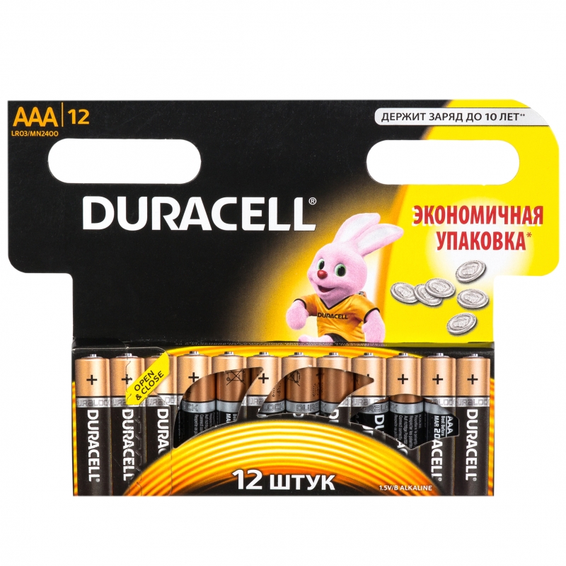 Батарея Duracell LR03-12BL PLUS