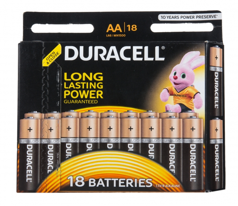 фото Батарея duracell lr6-18bl plus