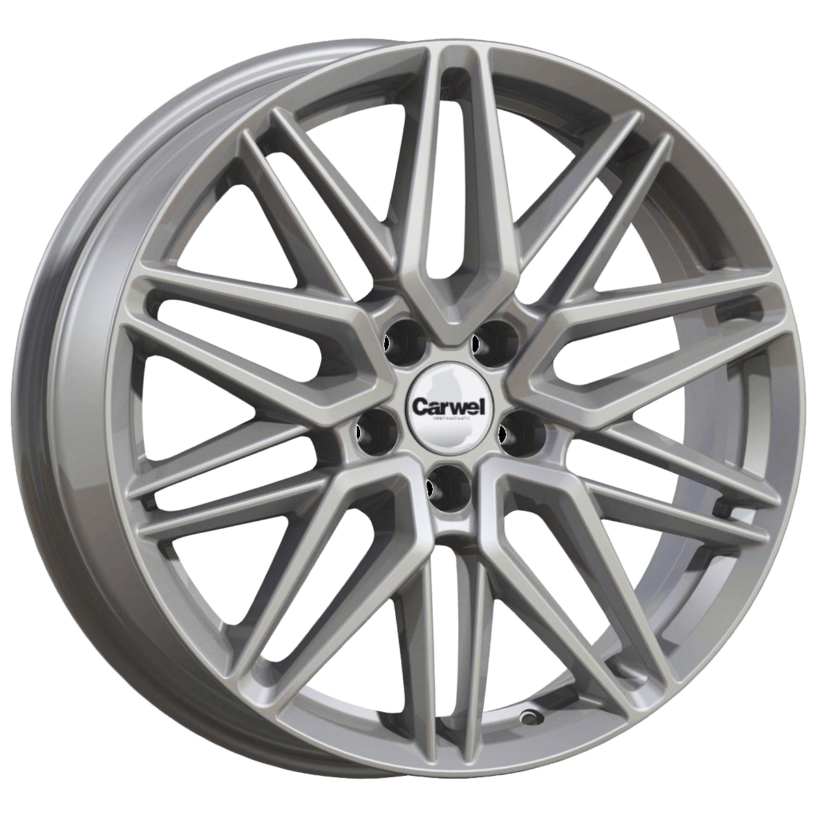

Диск литой R18 7J 5x114.3/66.6 ET37 Carwel Вайс 233 SB 00114697, Серебристый