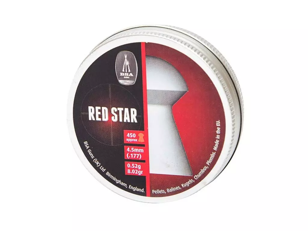 Пули пневматические BSA Red Star 4,5 мм 0,52 грамма (450 штук)