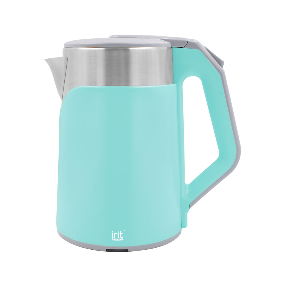 Чайник электрический Irit IR-1365 1.8 л серебристый, голубой