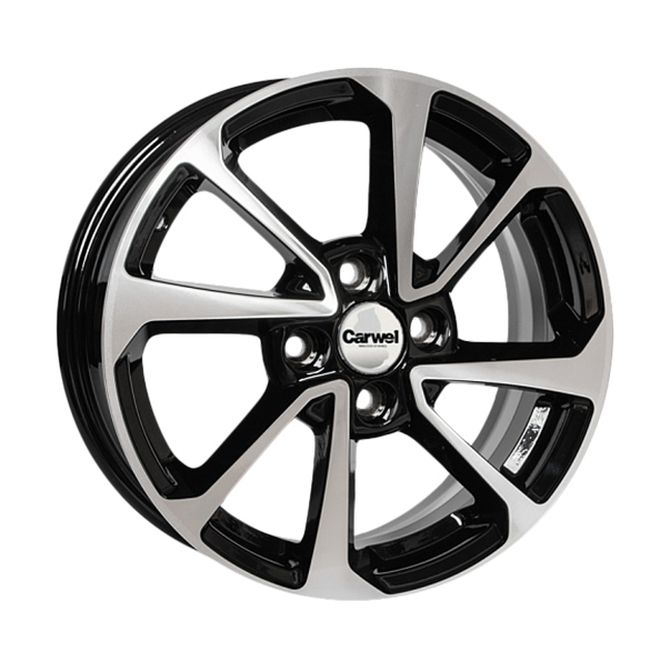 

Диск литой R15 6J 4x100/54.1 ET48 Carwel Ессей 105 AB 00036481, Серебристый;черный