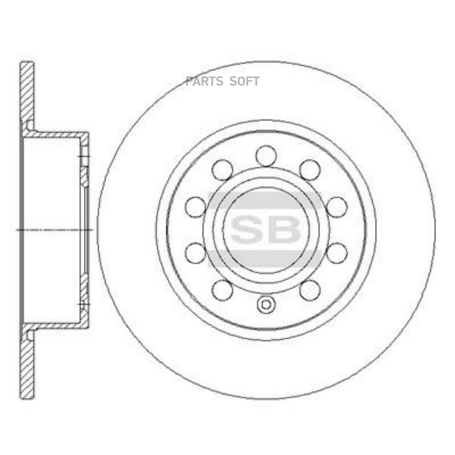 

Диск Тормозной Audi A3 03-/Skoda Octavia/Yeti/Vw Caddy/Golf 03- Задний Sangsin brake арт.