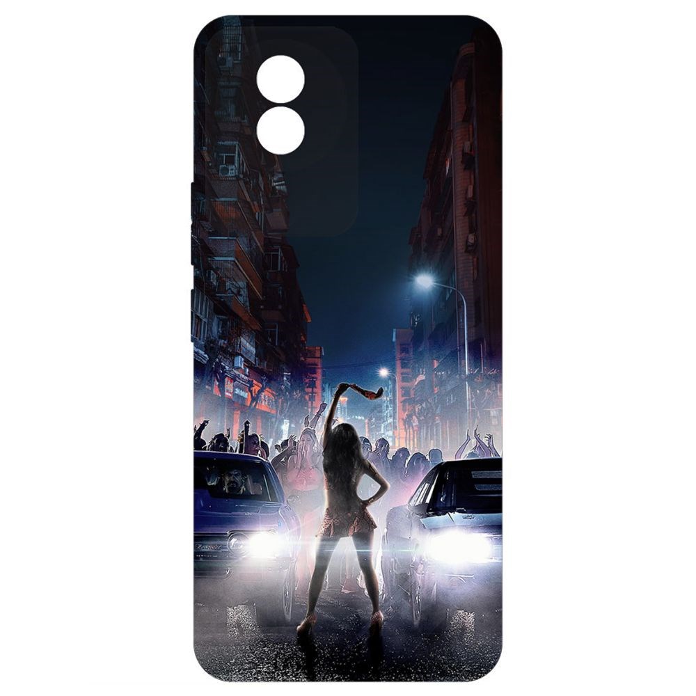 

Чехол-накладка Krutoff Soft Case Форсаж. Стритрейсинг для Vivo Y02 черный