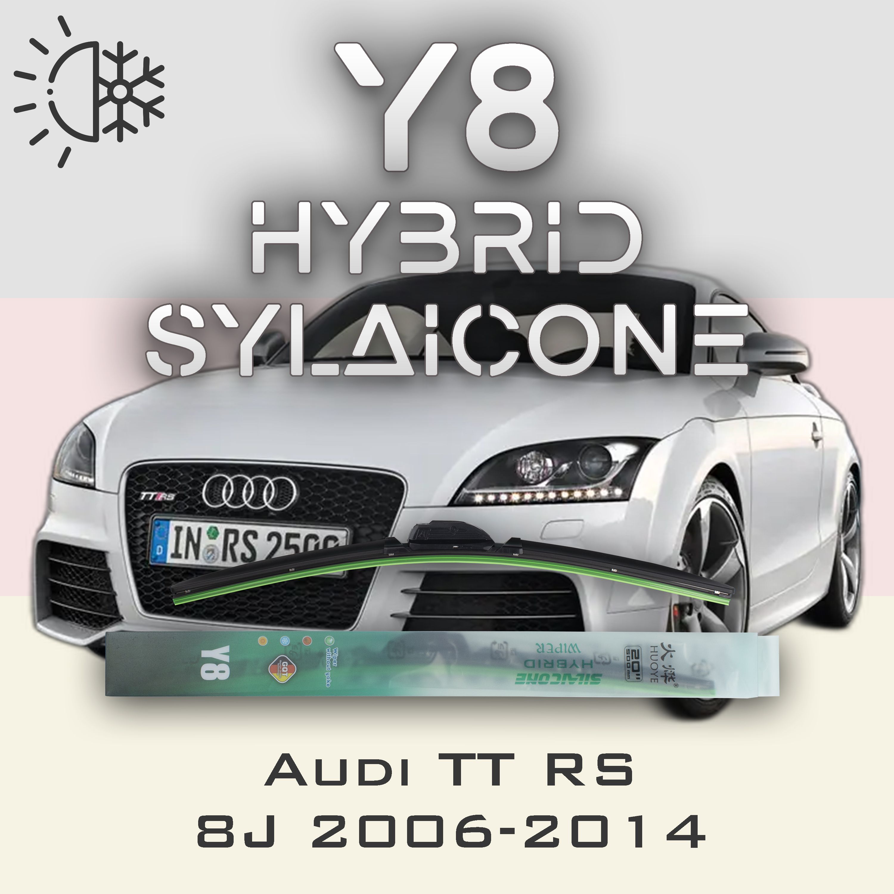 

Комплект щеток стеклоочистителя HUOYE Y8-Audi TT RS 8J 2009-2014, Y8