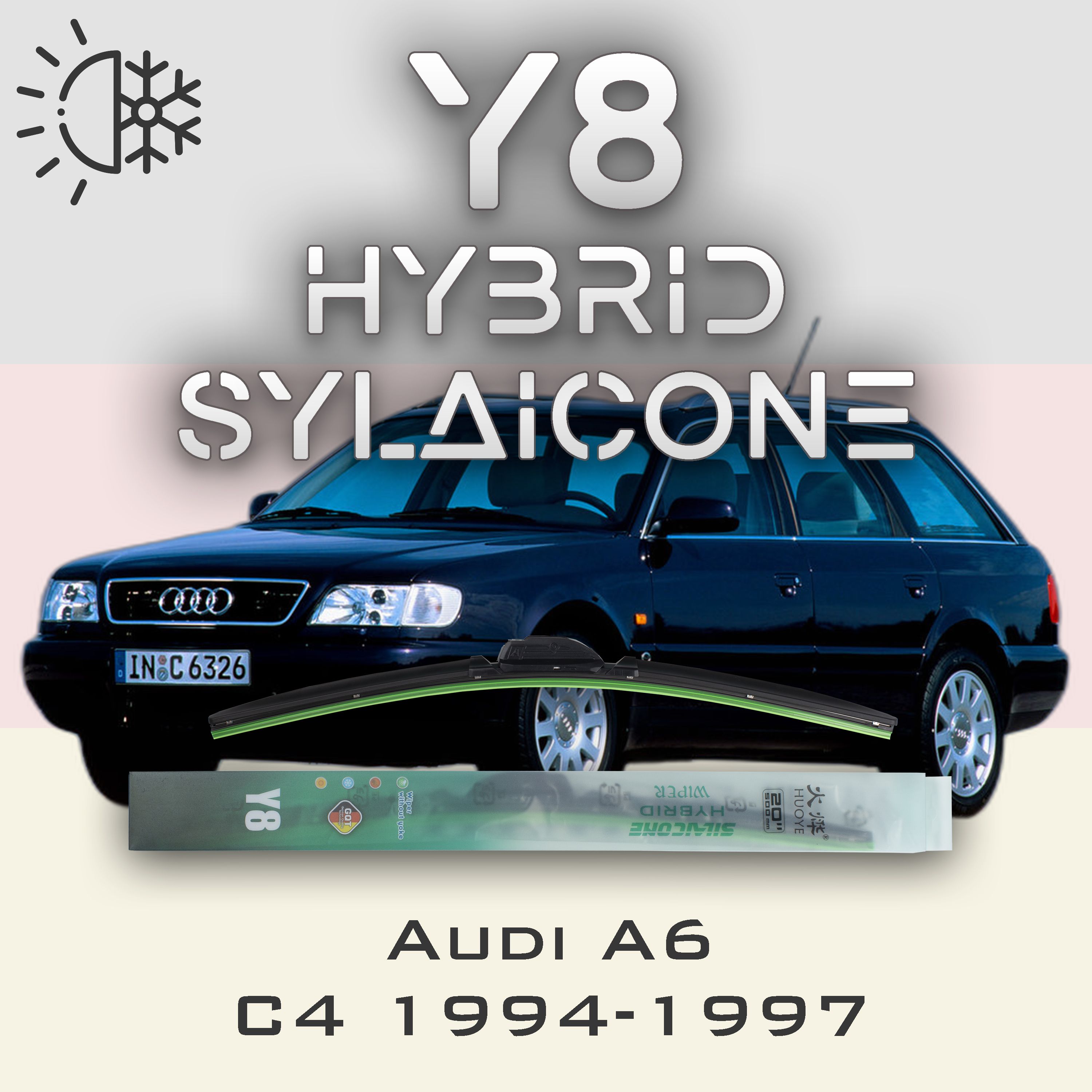 

Комплект щеток стеклоочистителя HUOYE Y8-Audi A6 C4 1994-1997, Y8