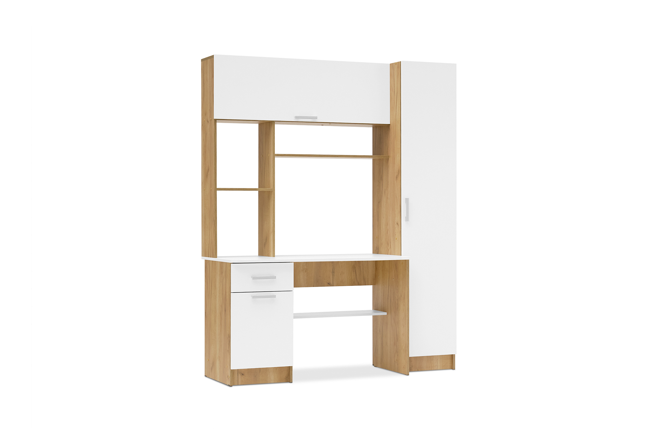 

Стол компьютерный Нонтно, белый/дуб золото