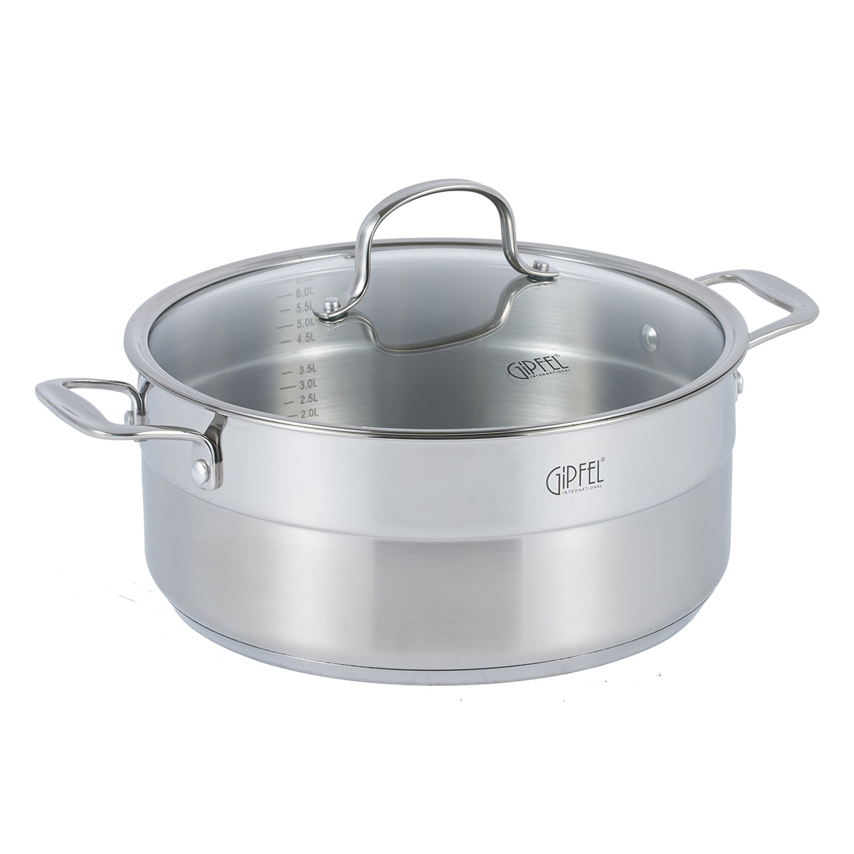 

Кастрюля из нержавеющей стали Gipfel Gala 2276 28 см 7 л, Серебристый, Gala кастрюля из нержавеющей стали