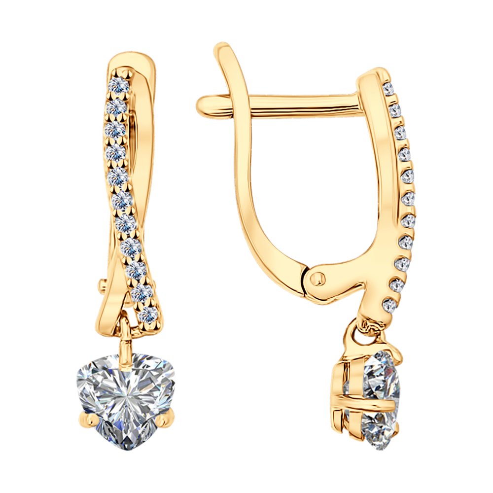 

Серьги из серебра SOKOLOV 93021155, фианит, 93021155