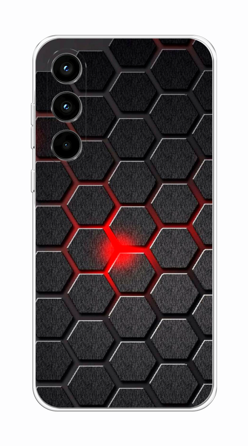 

Чехол на Samsung Galaxy A35 5G "Соты красные", Красный;черный;серый, 2109350-1