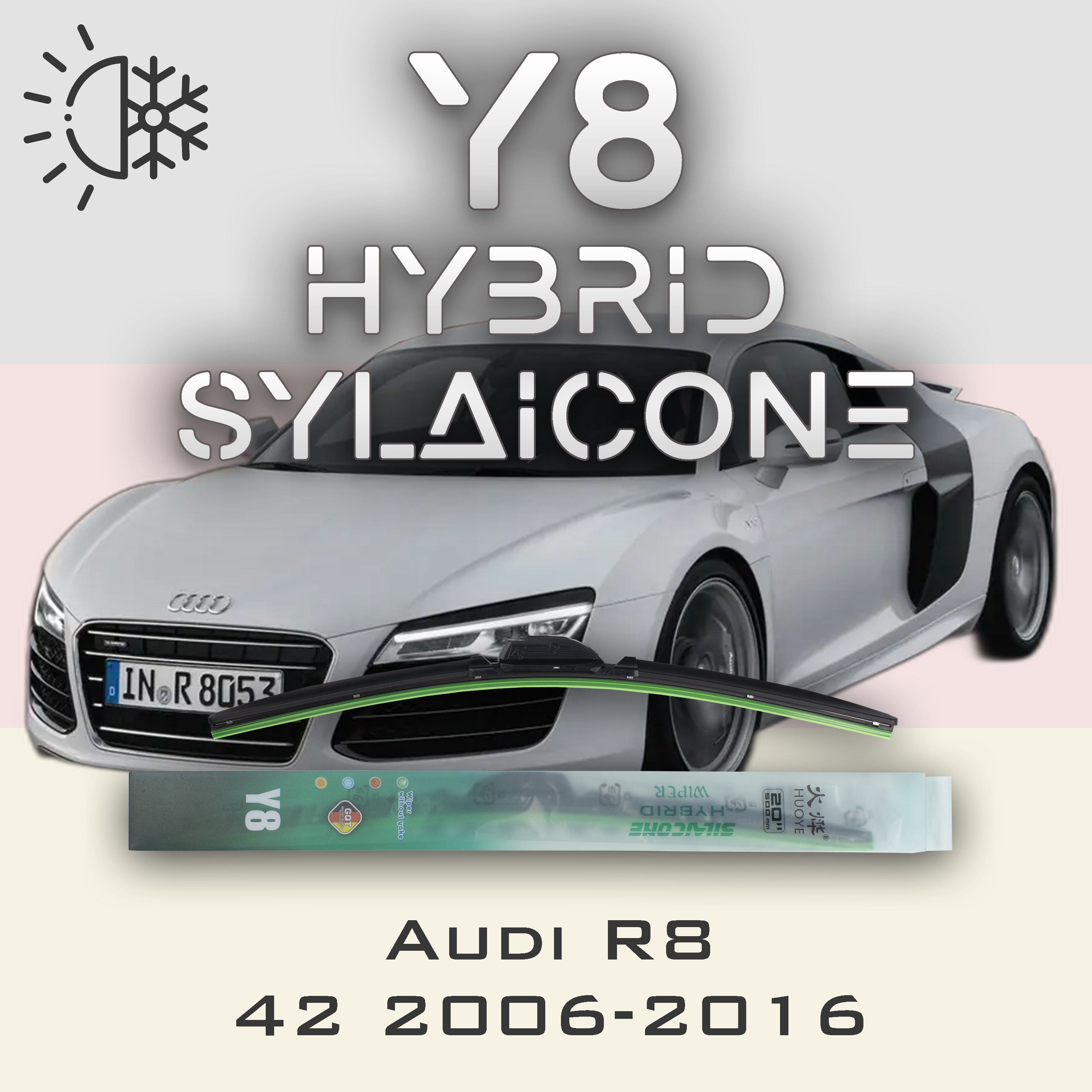 

Комплект щеток стеклоочистителя HUOYE Y8-Audi R8 42 2006-2016, Y8