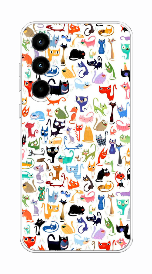 

Чехол на Samsung Galaxy A35 5G "Цветные коты", Разноцветный, 2109350-1