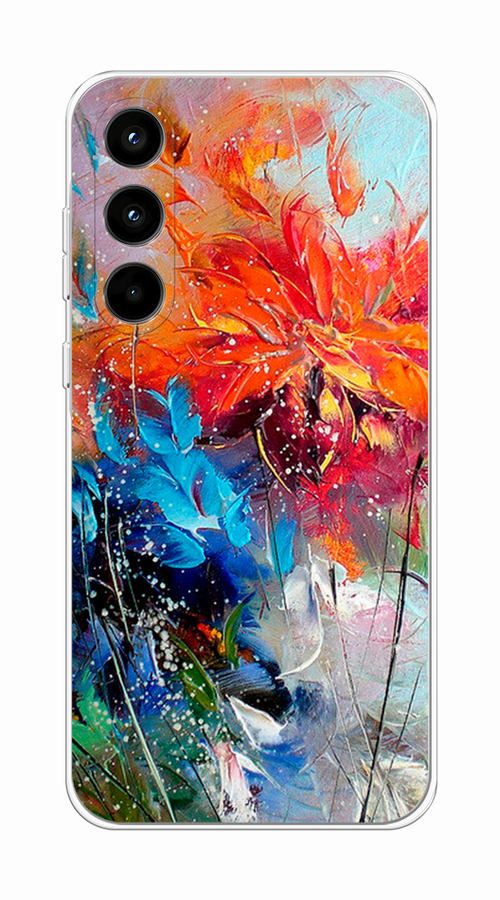 

Чехол на Samsung Galaxy A35 5G "Абстрактные цветы", Оранжевый;синий, 2109350-1