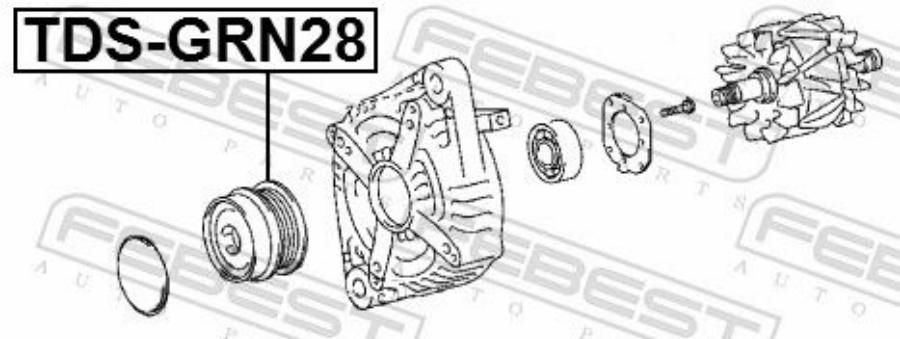 FEBEST Шкив генератора (компл) FEBEST TDS-GRN28 FEBEST TDS-GRN28