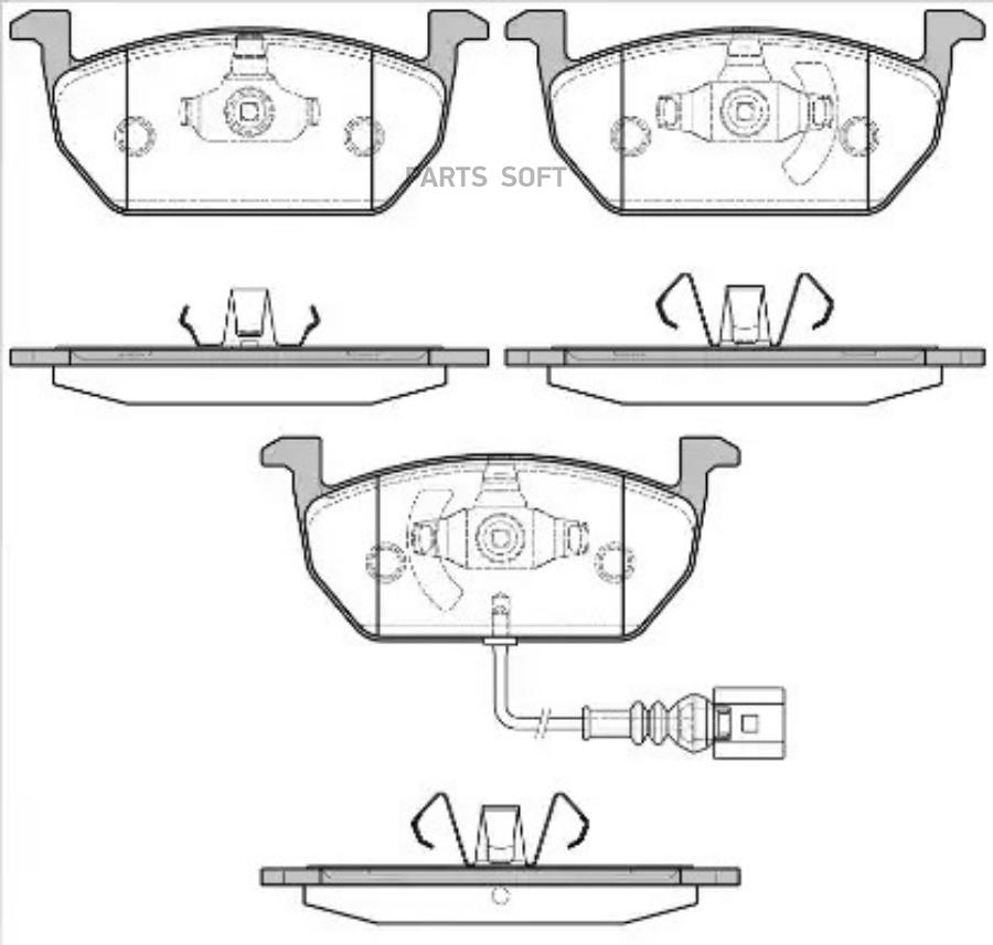 

Колодки дисковые ие Seat Leon Skoda Octavia VW Golf 1 REMSA 160101 1601 01