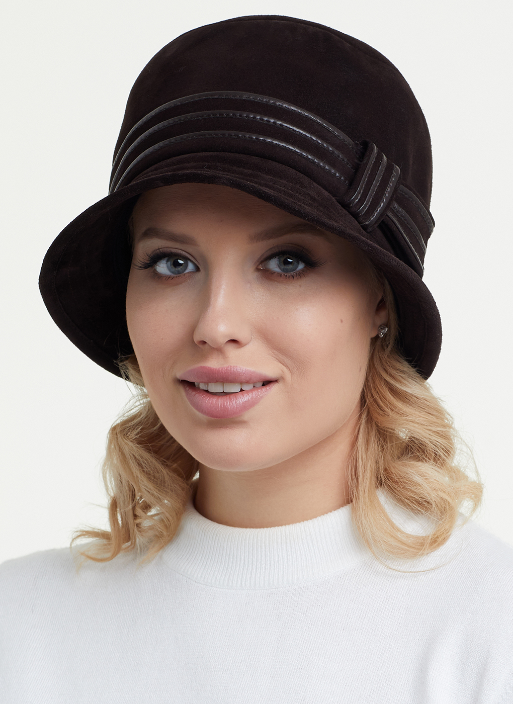 Шляпа женская Каляев 26193 коричневая, р. 58-59