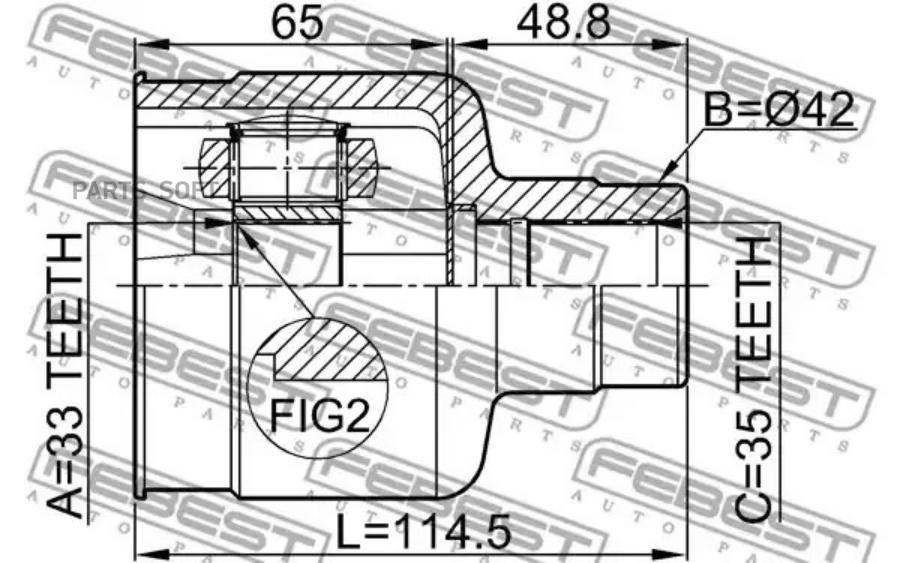 

FEBEST ШРУС FORD MONDEO GE 2000-2007 FEBEST 2111-GERH