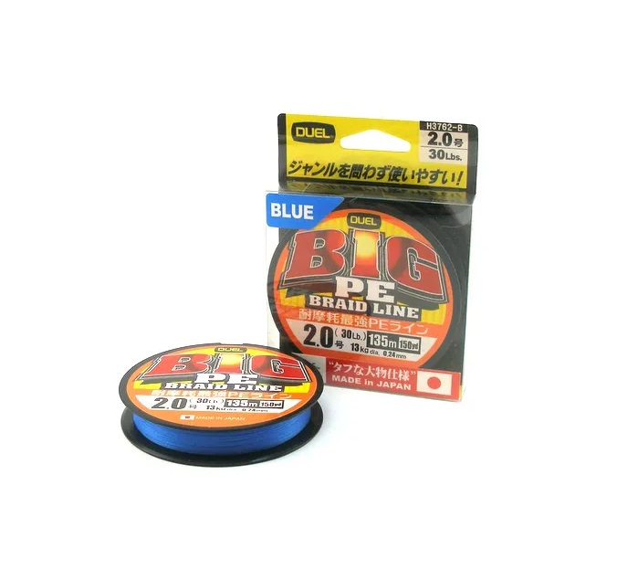 Плетеный Шнур Duel BIG PE BRAID LINE 135m Blue #2.0 13kg (0.24mm)