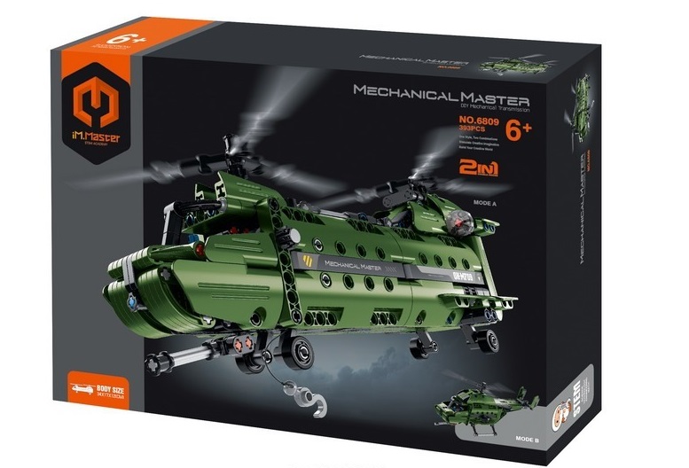 Конструктор iM.Master Mechanical Master 6809, вертолет трансформер 2 в 1, 393 детали наклейка для кия tweeten elk master d12 5мм 50шт 03431
